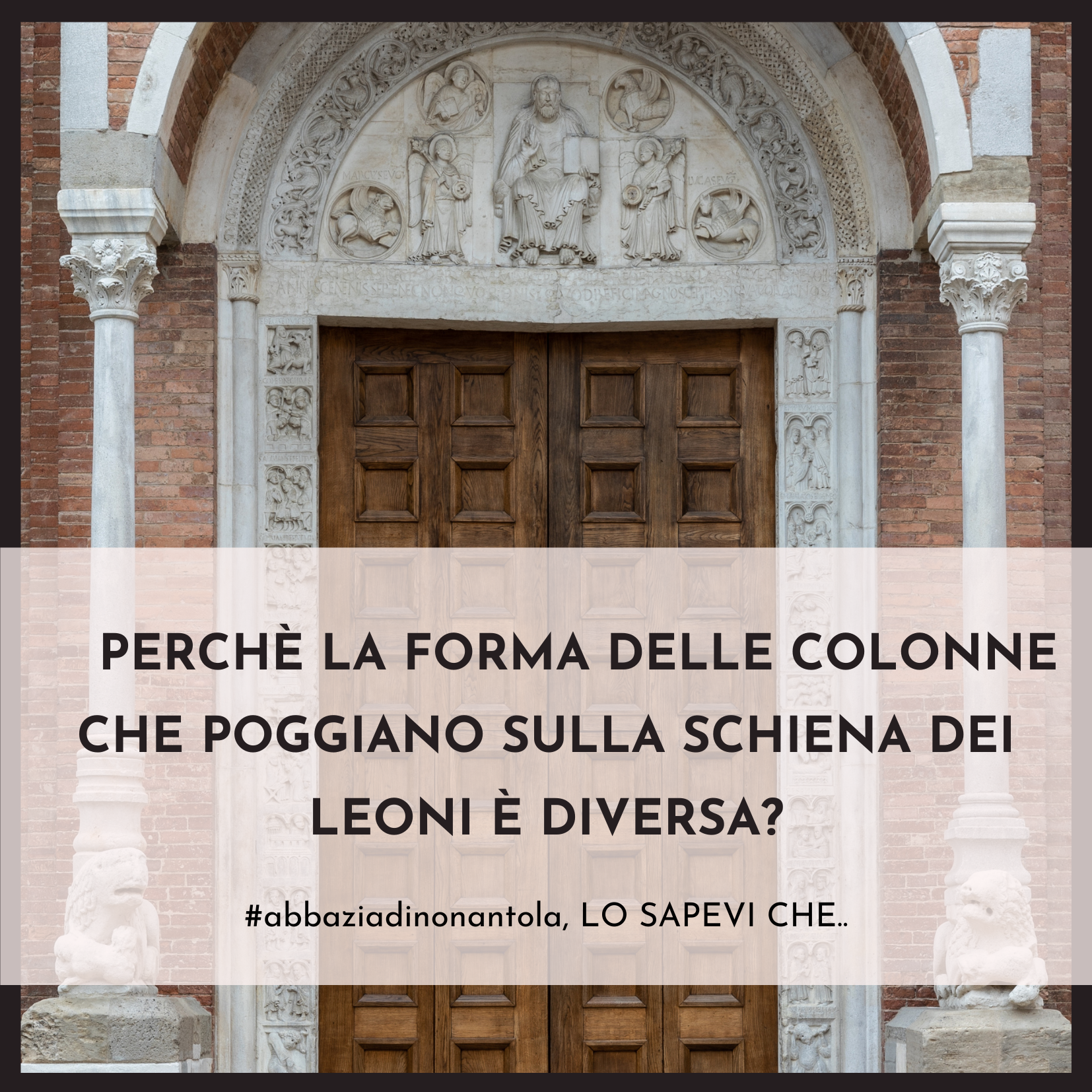 Abbazia Nonantola Lo sapevi che Colonne